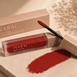 IVARAI Matte Lip Ink : 
Shade Names: Scarlet Desire
